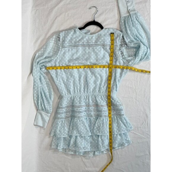 Creea The Label Womens Dress Size S Blue Polka Dot Long Sleeve Europe style - Picture 8 of 12